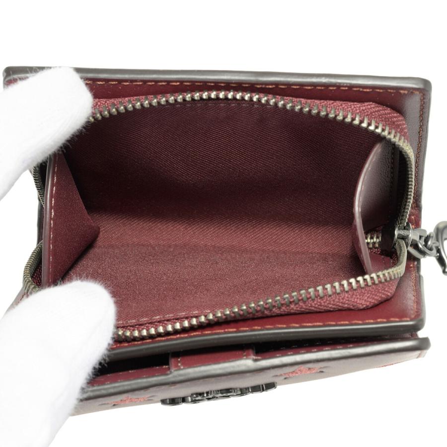 並行輸入 コーチ 2つ折り財布 COACH スタープリント CW950 QBXD2レディース ワインレッド 赤 | COACH | 06