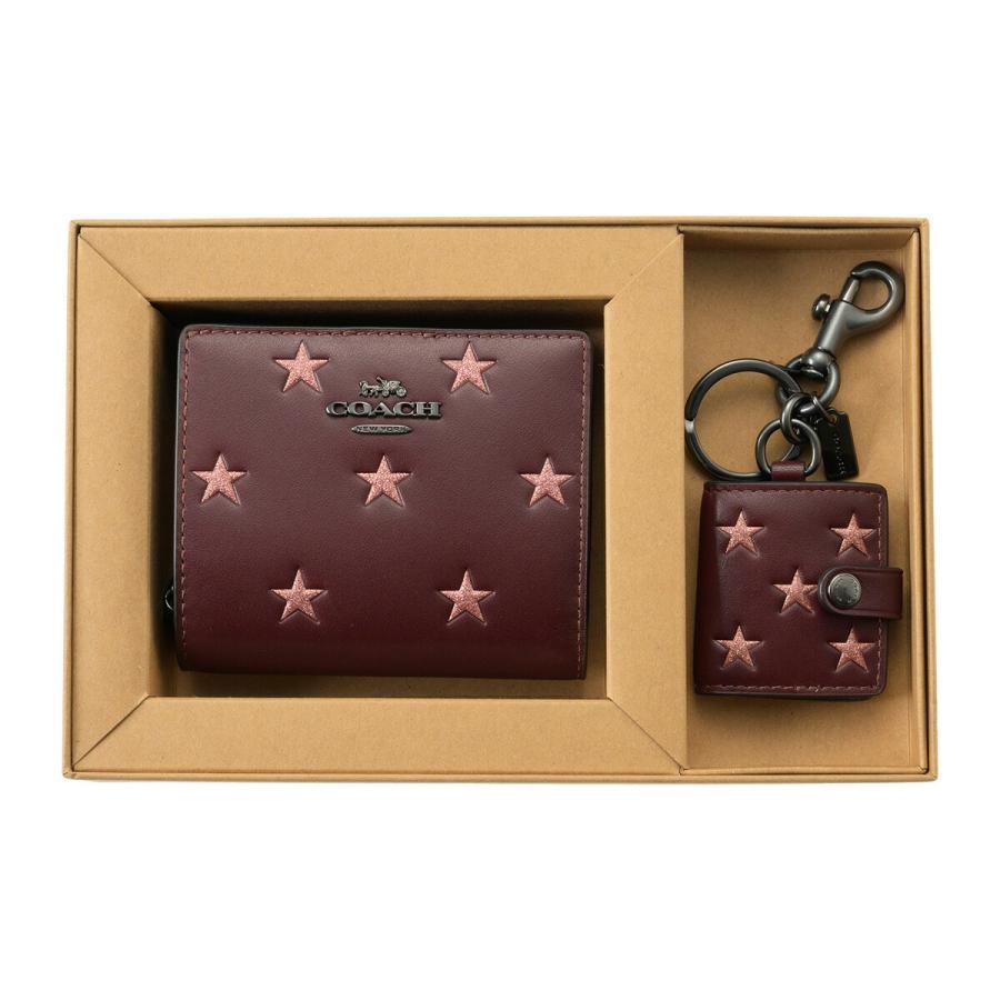 並行輸入 コーチ 2つ折り財布 COACH スタープリント CW950 QBXD2レディース ワインレッド 赤 | COACH | 08