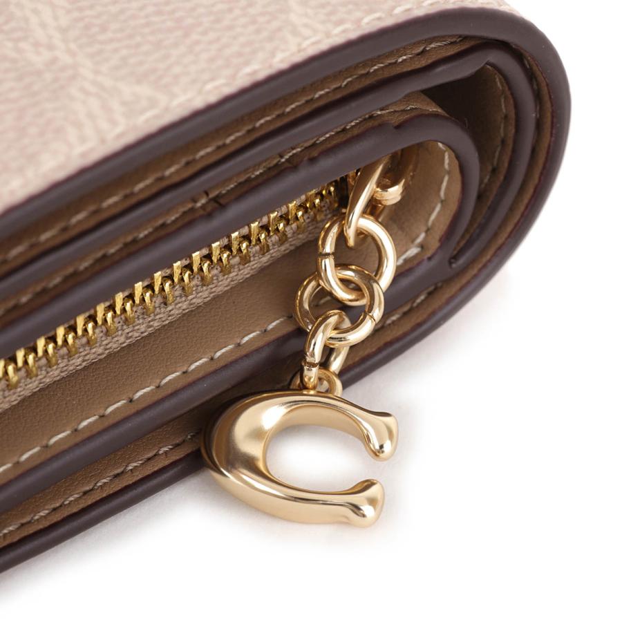 並行輸入 コーチ 2つ折り財布 COACH シグネチャー リップスプリント CZ952 IMSASレディース ベージュ | COACH | 07