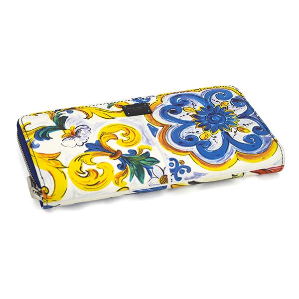 並行輸入 ドルチェ＆ガッバーナ  長財布(ラウンドファスナー) マジョリカ プリント BP1672 AH525 HAP63 ホワイト 白 爆買 | DOLCE&GABBANA | 02