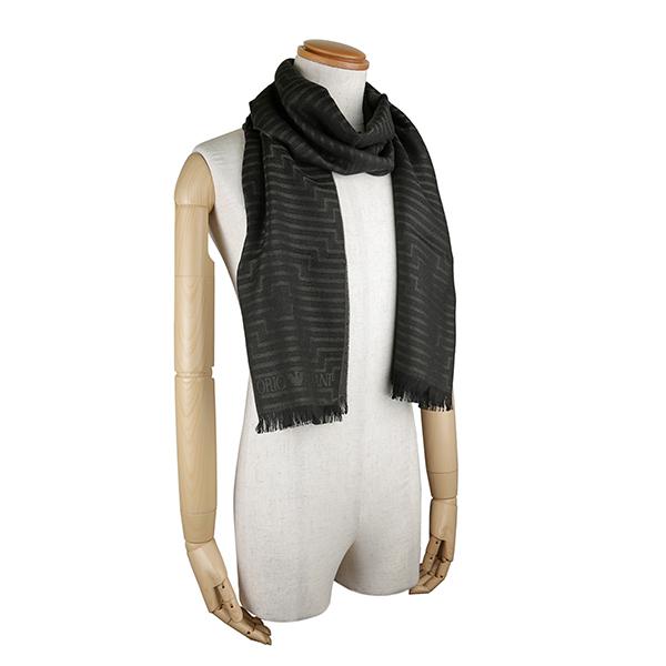 エンポリオ　アルマーニ　マフラー　ストール　ファー　もこもこ　ぼんぼん ARMANI（アルマーニ） 並行輸入 マフラー ストール エンポリオ