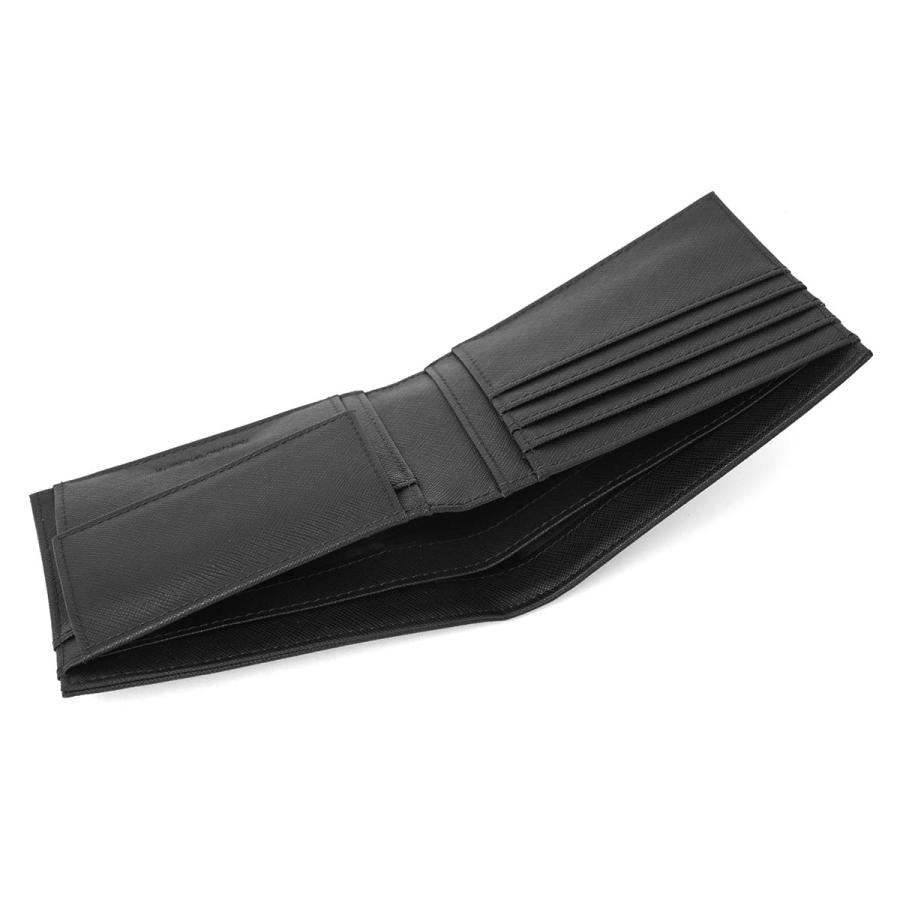 エンポリオアルマーニ 二つ折り財布 黒 エンポリオ アルマーニ EMPORIO ARMANI 二つ折り財布 メンズ ブラック