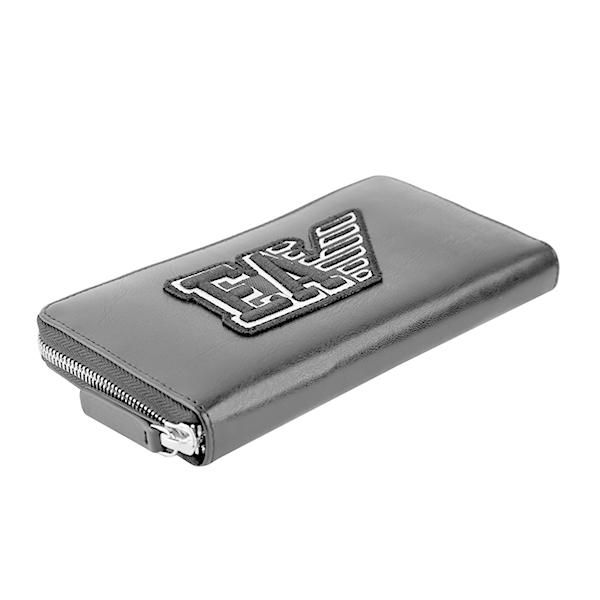 EMPORIO ARMANI アルマーニ 長財布(ラウンドファスナー) ロゴ エン  
