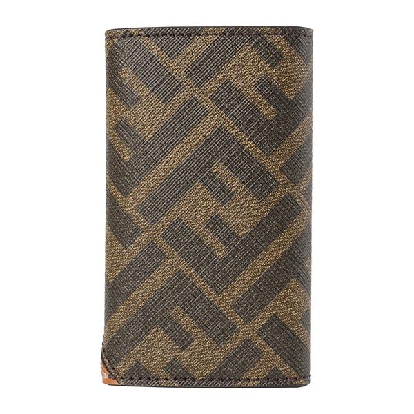 FENDI キーケース ブラウン ブラック FENDI キャンバスFFズッカパターンキーケース ブラウン｜VINTAGE