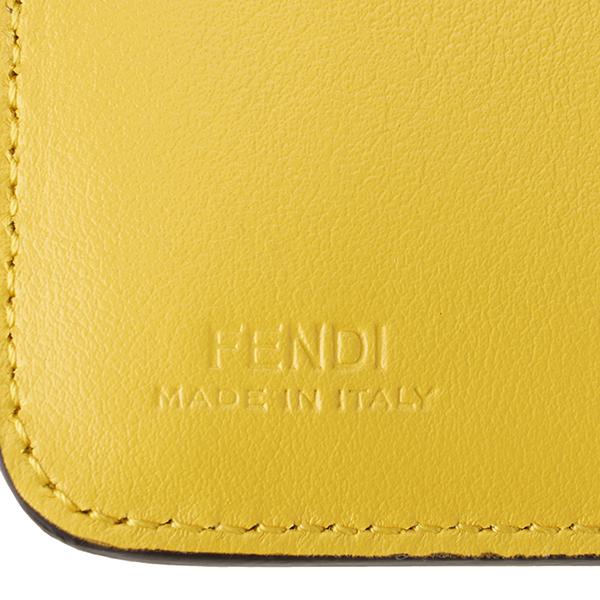 FENDI イエロー 二つ折り財布　美品　ウォレット FENDI フェンディ 二つ折り財布 8M0490 ALV4 レディース レザー