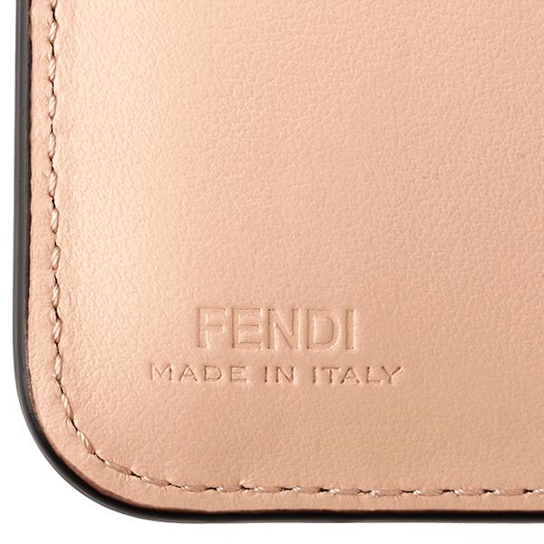 【FENDI】フェンディ 二つ折り財布 エンボス ブラウン&ピンク系 FENDI（フェンディ） 並行輸入 2つ折り財布 エフ イズ 8M0407 A18B