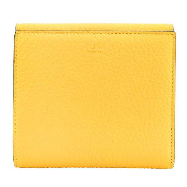 【美品】FENDI 二つ折り財布 ピーカブー セレリア オレンジ FENDI フェンディ 財布 二つ折り財布 ピーカブー セレリア レディース