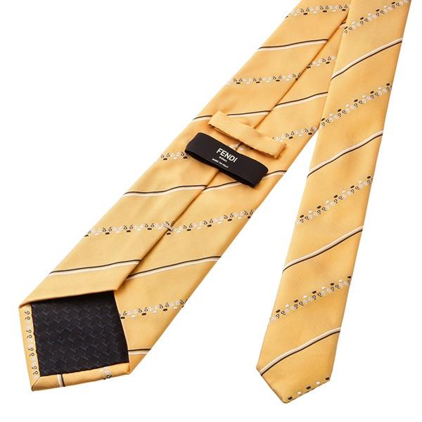 並行輸入 フェンディ ネクタイ TIE 0VC QF1 イエロー/ネイビー 爆買 | FENDI | 03