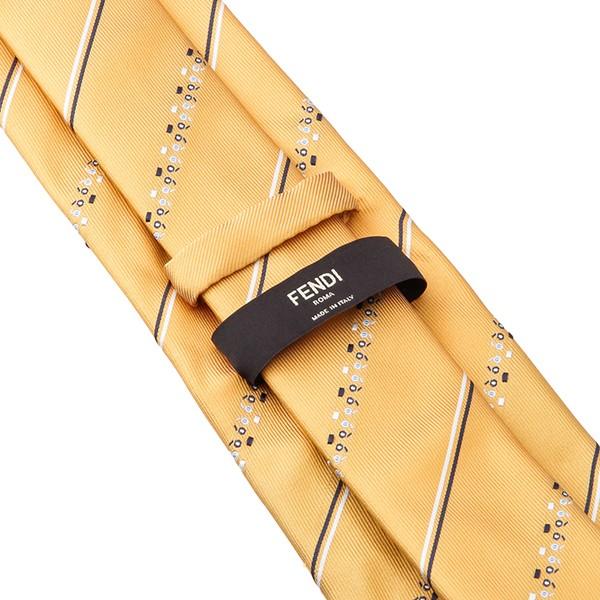 並行輸入 フェンディ ネクタイ TIE 0VC QF1 イエロー/ネイビー 爆買 | FENDI | 04