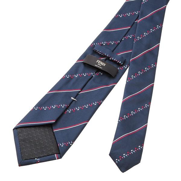 並行輸入 フェンディ ネクタイ TIE 0VC ZB1 ブルー 青/レッド 赤 爆買 | FENDI | 03