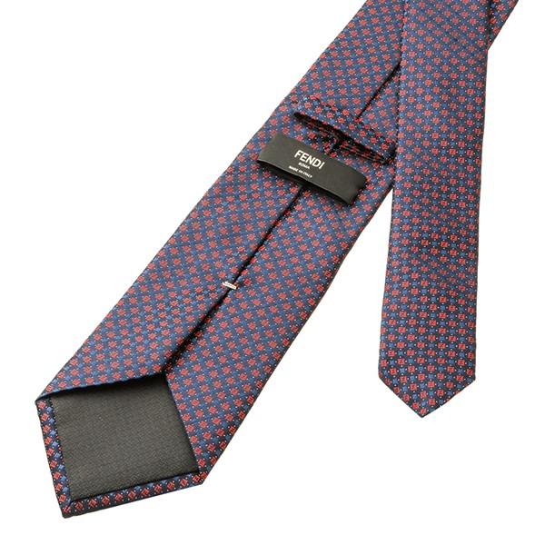 並行輸入 フェンディ ネクタイ TIE 0VN ZB1 ネイビー/レッド 赤 爆買 | FENDI | 03