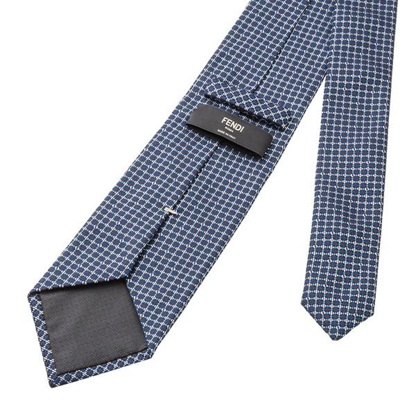 並行輸入 フェンディ  ネクタイ  0VX QR3 ブルー 青 爆買 | FENDI | 03