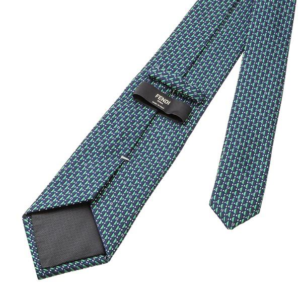 並行輸入 フェンディ ネクタイ TIE 0VY L5T ブルー 青/グリーン 爆買 | FENDI | 03