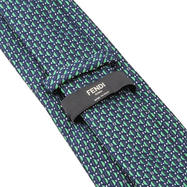 並行輸入 フェンディ ネクタイ TIE 0VY L5T ブルー 青/グリーン 爆買 | FENDI | 04