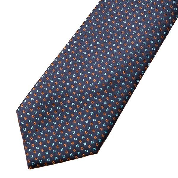 並行輸入 フェンディ ネクタイ TIE A0C9 8Y6 ダークブルー 青/オレンジ 爆買 | FENDI | 02