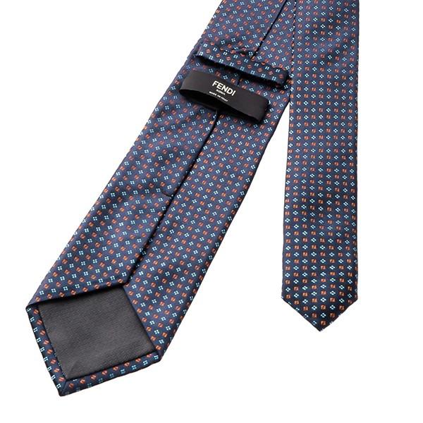 並行輸入 フェンディ ネクタイ TIE A0C9 8Y6 ダークブルー 青/オレンジ 爆買 | FENDI | 03