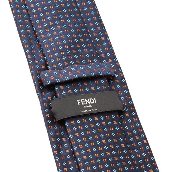 並行輸入 フェンディ ネクタイ TIE A0C9 8Y6 ダークブルー 青/オレンジ 爆買 | FENDI | 04