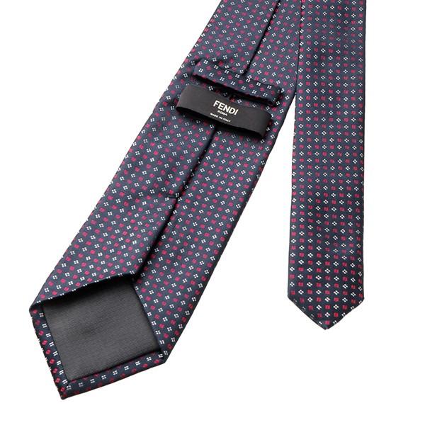 並行輸入 フェンディ ネクタイ TIE A0C9 8Y7 ダークブルー 青/レッド 赤 爆買 | FENDI | 03