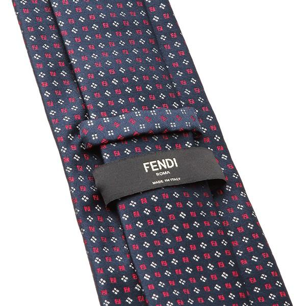 並行輸入 フェンディ ネクタイ TIE A0C9 8Y7 ダークブルー 青/レッド 赤 爆買 | FENDI | 04
