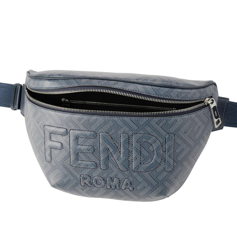 FENDI ウエストバッグ 水色 チェック柄 ショルダーバッグ ライトブルー FENDI ウエストバッグ 水色 チェック柄 ショルダーバッグ ライトブルー