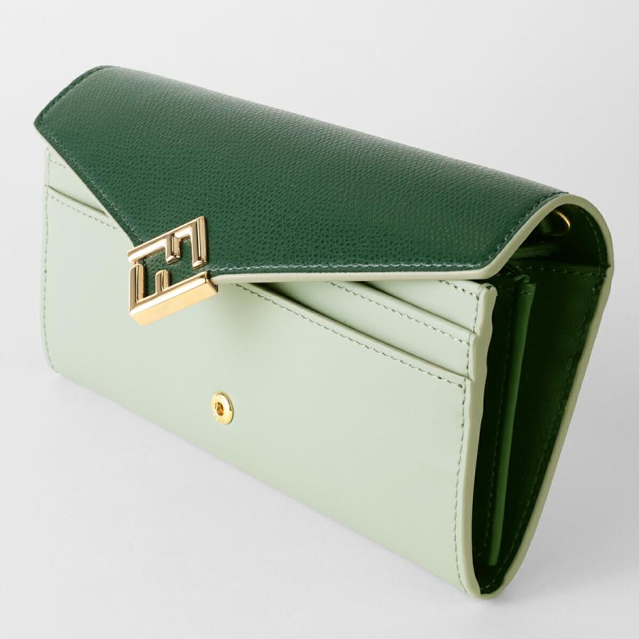 た*ら様 FENDI フェンディ　折り財布　ズッカ柄　FFロゴ　グリーン 楽天市場】【FENDI】フェンディ 二つ折り長財布 F-NR300-8M0021-FOQN2