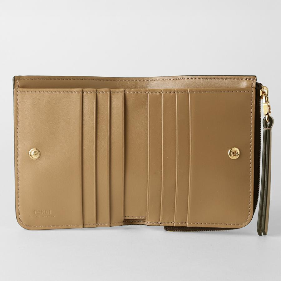 並行輸入 フェンディ 2つ折り財布 FENDI ブラウンFFジャカードファブリック 8M0519 A98P F0A6Eレディース ブラウン 茶の画像