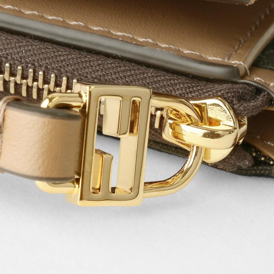 並行輸入 フェンディ 2つ折り財布 FENDI ブラウンFFジャカードファブリック 8M0519 A98P F0A6Eレディース ブラウン 茶の画像