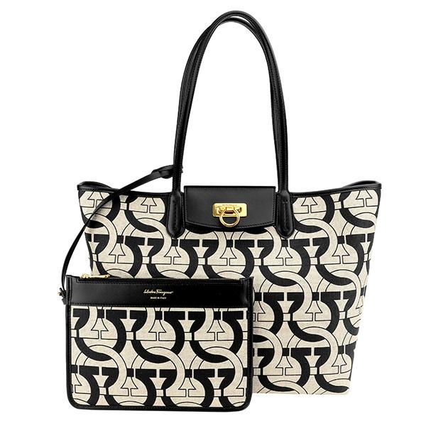 FERRAGAMO 並行輸入 フェラガモ トートバッグ ガンチーニ 21I012