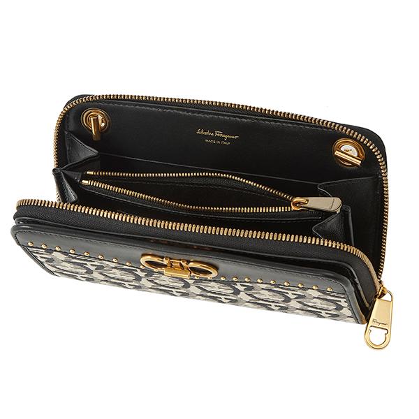 フェラガモ ラウンドファスナー財布 フェラガモ 長財布(ラウンドファスナー) FERRAGAMO ファブリック