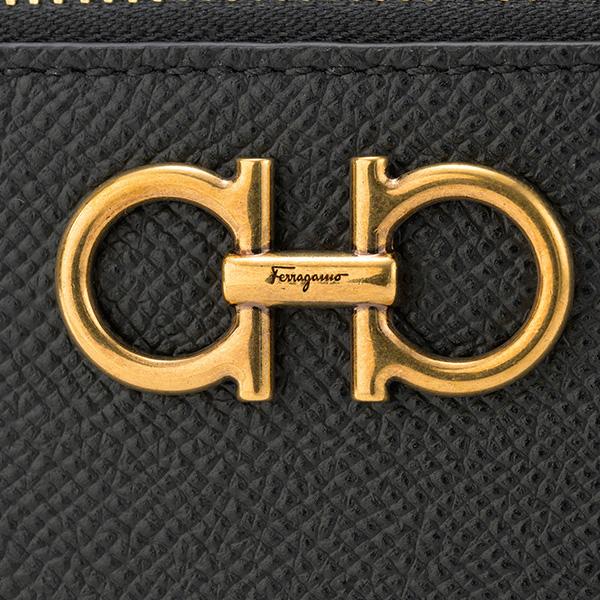 並行輸入 フェラガモ カードケース FERRAGAMO ガンチーニ 220404 758555レディース ブラック 黒 | FERRAGAMO | 05