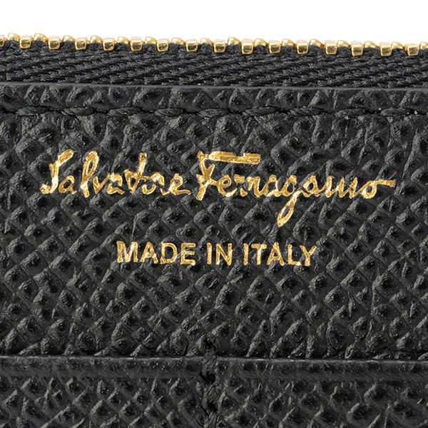 並行輸入 フェラガモ カードケース FERRAGAMO ガンチーニ 220404 758555レディース ブラック 黒 | FERRAGAMO | 06