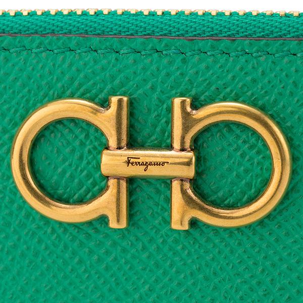【国内即発送】FERRAGAMO ガンチーニ カードウォレット グリーン 楽天市場】フェラガモ 2つ折り財布 FERRAGAMO ガンチーニ 22D780