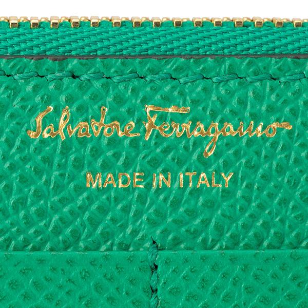 並行輸入 フェラガモ カードケース FERRAGAMO ガンチーニ 220404 758559レディース グリーン 緑 | FERRAGAMO | 06
