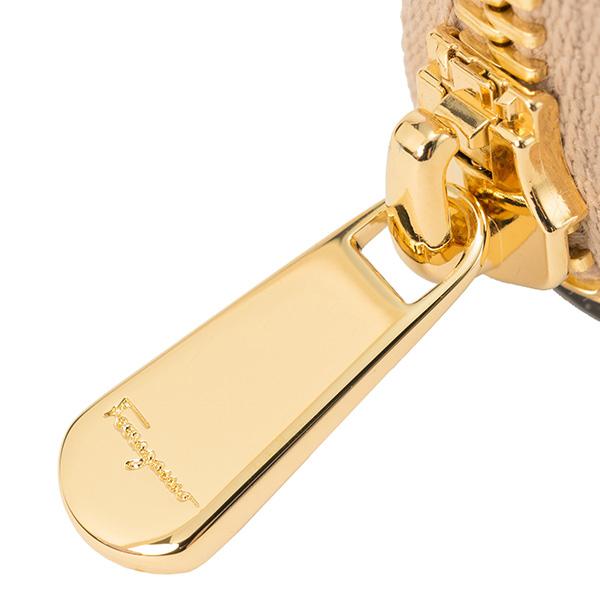 並行輸入 フェラガモ 長財布(ラウンドファスナー) FERRAGAMO ガンチーニ 220405 758663レディース ベージュ | FERRAGAMO | 06