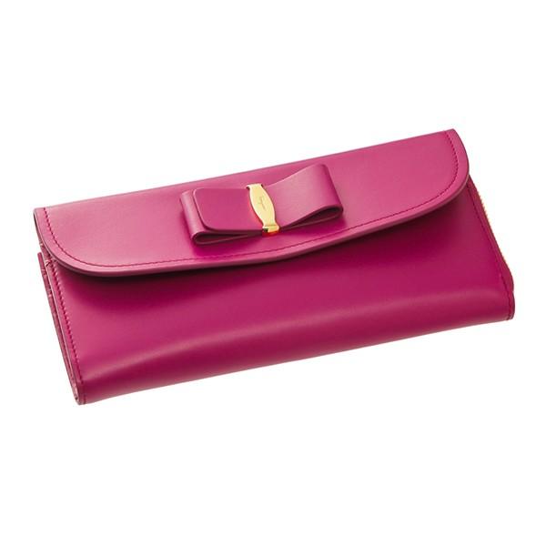 並行輸入 フェラガモ 長財布 ヴァラ 22C702 660425 ピンク系 爆買