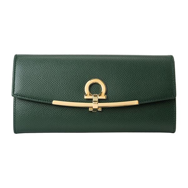 FERRAGAMO フェラガモ 長財布 ガンチーニ 22D150 740813 ダーク 