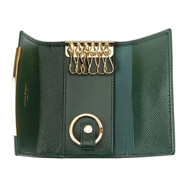 フェラガモ　グリーン　レザー　キーケース 楽天市場】【新春P5倍！さらに最大5,000円OFFクーポン】フェラガモ