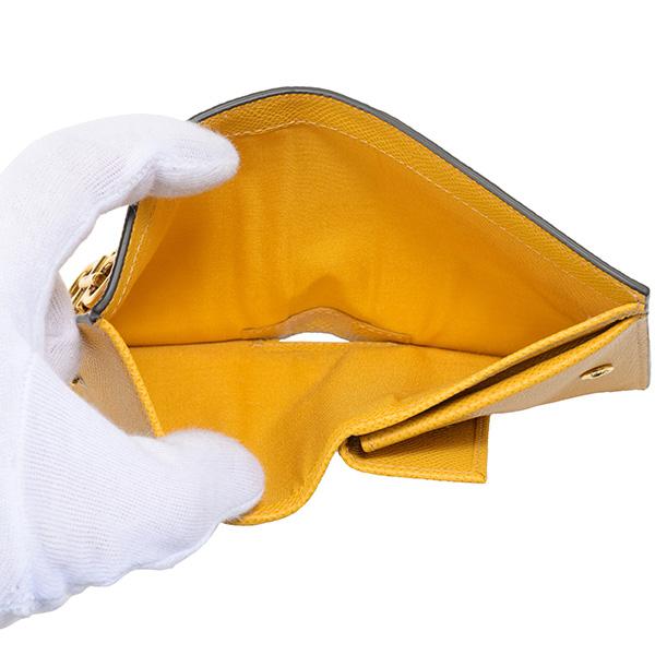 新品 フェラガモ ガンチーニ メンズ ジャガード イエローゴールド金具 95 FERRAGAMO（フェラガモ） 並行輸入 2つ折り財布 ガンチーニ 22D780