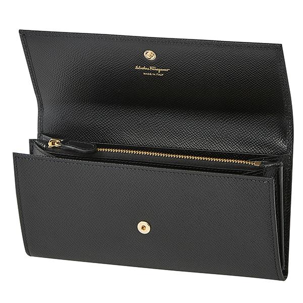 ✨新品未使用✨FERRAGAMO ブラック 長財布 並行輸入 フェラガモ 長財布 ブラック 黒 FERRAGAMO 22O005