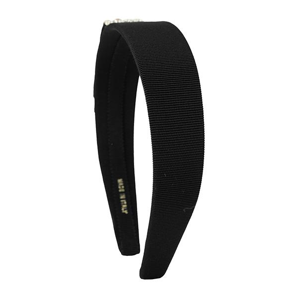 Ferragamo 黒 ストーン付きヘアバンド FERRAGAMO 並行輸入 フェラガモ ヘアバンド ブラック