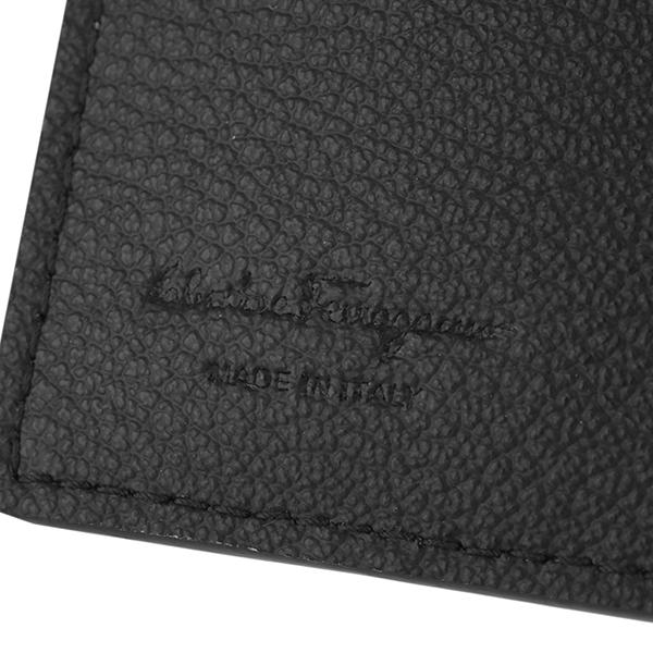 並行輸入 フェラガモ 2つ折り財布 FERRAGAMO ガンチーニ 660988 752991メンズ ブラック 黒の画像