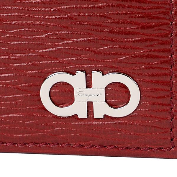 並行輸入 フェラガモ 2つ折り財布 FERRAGAMO ガンチーニ 66A065 733322メンズ レッド 赤 | FERRAGAMO | 07