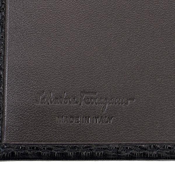 並行輸入 フェラガモ 2つ折り財布 FERRAGAMO ガンチーニ 66A065 733323メンズ ブラック 黒 | FERRAGAMO | 08