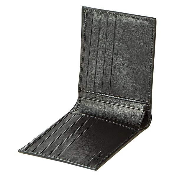 並行輸入 フェラガモ 2つ折り財布 FERRAGAMO ガンチーニ 66A509 714555メンズ ブラック 黒 | FERRAGAMO | 04