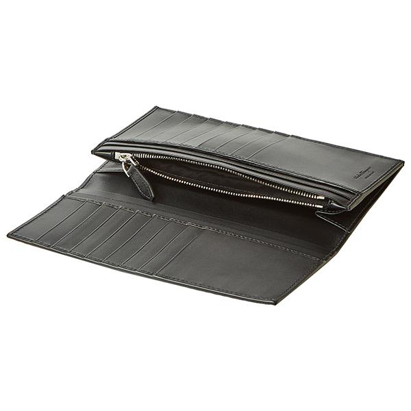 未使用SalvatoreFerragamoレザー長財布　ガンチーニ　リザード　黒 FERRAGAMO 並行輸入 フェラガモ 長財布 ガンチーニ 66A511 714568