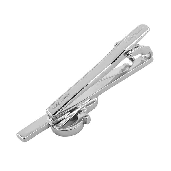 【新品未使用】フェラガモ　シルバー ネクタイピン 新品未使用】Ferragamo フェラガモ シルバー ネクタイピン タイバー