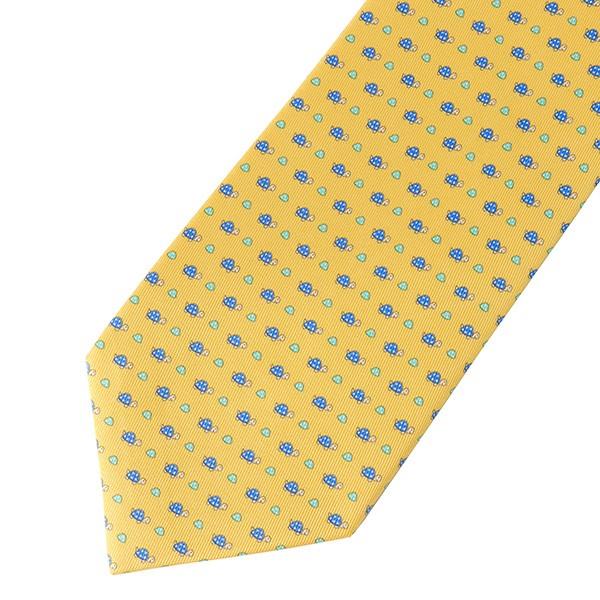 並行輸入 フェラガモ ネクタイ TURTLE 353118 13 イエロー 黄/ブルー 青 爆買 |  | 01