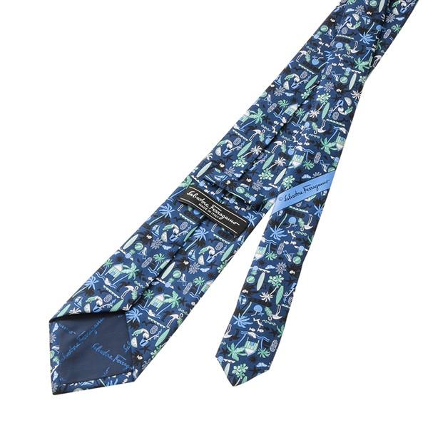 並行輸入 フェラガモ ネクタイ CARAMBOLA 356906 01 ネイビー/グリーン 爆買 |  | 03