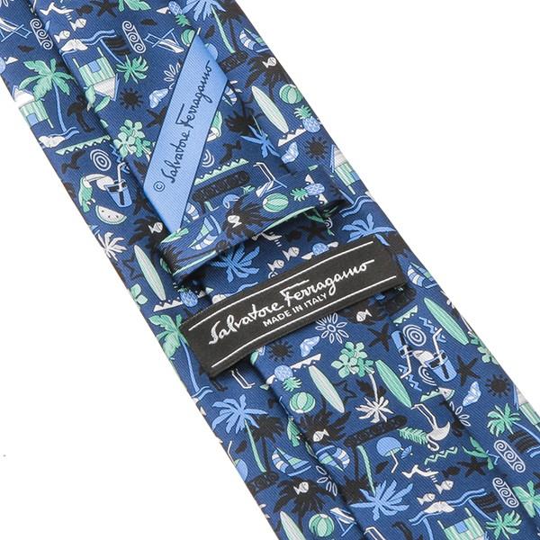 並行輸入 フェラガモ ネクタイ CARAMBOLA 356906 01 ネイビー/グリーン 爆買 |  | 04