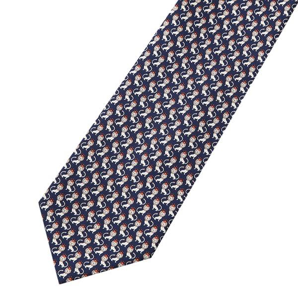 並行輸入 フェラガモ ネクタイ LION WITH CROWN 357267-01 ネイビー 爆買 |  | 01